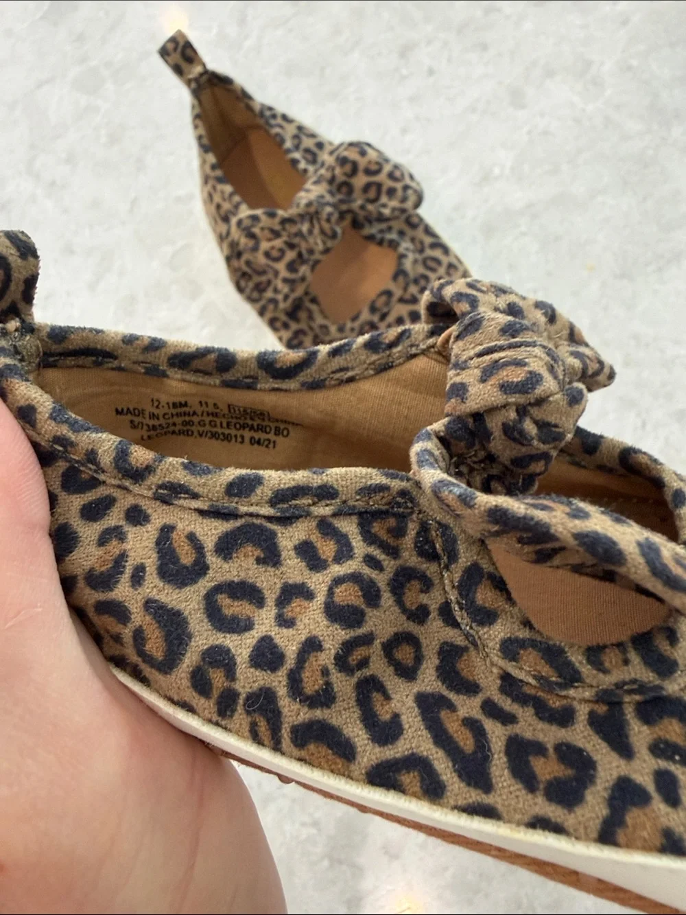 Old Navy Leopard Print Bow Slip-On Sneakers - Brown & Black